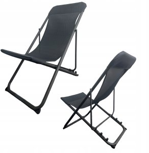 PLATINET CAMPING SUNBED 52X77X90 cm BLACK 46138 1
