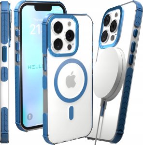Etui Pancerne do Apple iPhone 15 Pro (Bumper, Niebieska Ramka, Magsafe) 1