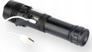 LATARKA POWERBANK Taktyczna Czerwone Światło LED COB ZOOM Ładowana USB 4394 2