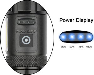 LATARKA POWERBANK Taktyczna Czerwone Światło LED COB ZOOM Ładowana USB 4394 5