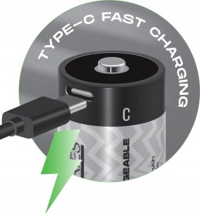 LIIBATTARIES AKUMULATORY LI-ON TYPU C 2szt 5