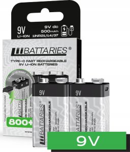 LIIBATTARIES AKUMULATORY LI-ON TYPU 9V 2szt 3