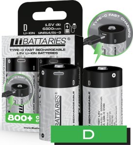 LIIBATTARIES AKUMULATORY LI-ON TYPU D 2szt 1