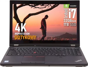 Thinkpad P52 i7-8850H 32GB 1TB Dotyk 3840x2160px IPS Quadro M1200 W11 1