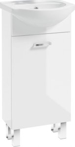 Szafka łazienkowa laminowana z umywalką 40x80 na nóżkach z baterią i syfon 2