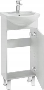 Szafka łazienkowa laminowana z umywalką 40x80 na nóżkach z baterią i syfon 3