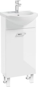 Szafka łazienkowa laminowana z umywalką 40x80 na nóżkach z baterią i syfon 4