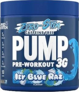 Applied Nutrition - Przedtreningówka, Pump 3G (Zero Stimulant), Icy Blue Raz, Proszek 375g 1