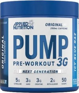 Applied Nutrition - Przedtreningówka, Pump 3G Pre-Workout, Icy Blue Raz, Proszek 375g 1