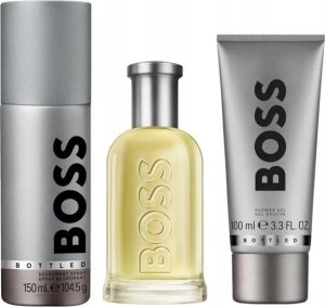 SET HUGO BOSS Bottled EDT spray 100ml + SHOWER GEL 100ml + DEO spray 100ml 2