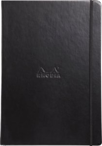Rhodia Webnotebook A4 Black - lined Ivory paper 90gram - 192pages - leatherette hardcover notebook - Rhodia nr. 118369C 1