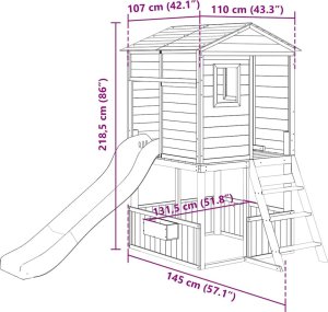 Zestaw do zabawy na zewnątrz, lite drewno jodłowe 9