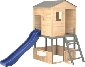 Zestaw do zabawy na zewnątrz Ciemnoszary lite drewno jodłowe 2