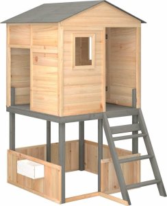 Zestaw do zabawy na zewnątrz Ciemnoszary lite drewno jodłowe 4