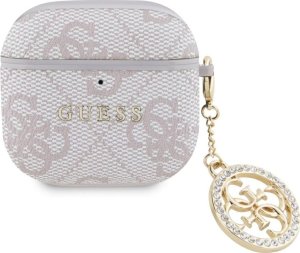 Etui Guess 4G Strass Charm do AirPods 4   różowy 1