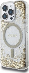 Etui Guess HC Resin Bottom Glitter do     iPhone 16 Pro MagSafe złoty 2