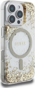 Etui Guess HC Resin Bottom Glitter do     iPhone 16 Pro MagSafe złoty 4