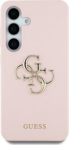 Etui Guess Silicone Big 4G Logo Bottom    Script Samsung Galaxy S25 Ultra różowy 1