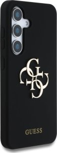 Etui Guess Silicone Big 4G Logo Bottom    Script Samsung Galaxy S25 czarny 4