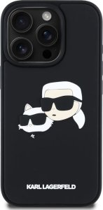 Etui Karl Lagerfeld HC 3D Rubber Double   Heads do iPhone 16 Pro czarny 3