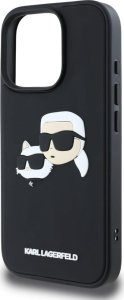 Etui Karl Lagerfeld HC 3D Rubber Double   Heads do iPhone 16 Pro czarny 6