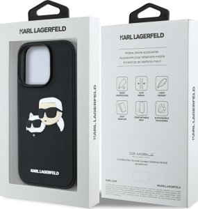 Etui Karl Lagerfeld HC 3D Rubber Double   Heads do iPhone 16 Pro czarny 8
