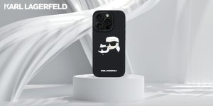 Etui Karl Lagerfeld HC 3D Rubber Double   Heads do iPhone 16 Pro czarny 9