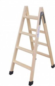 6-stopniowa składana drabina Plabell Drewno 164 x 31/55 cm 1