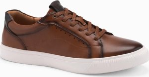 Męskie buty sneakersy ze skóry ekologicznej  brązowe V1 OM-FOCS-0179 43 5