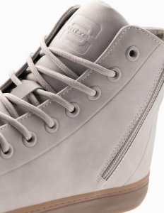 Męskie buty trampki za kostkę z gumową podeszwą  popielate V3 OM-FOTH-0187 45 2