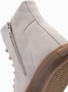 Męskie buty trampki za kostkę z gumową podeszwą  popielate V3 OM-FOTH-0187 45 5