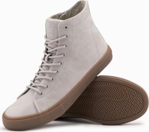 Męskie buty trampki za kostkę z gumową podeszwą  popielate V3 OM-FOTH-0187 45 7