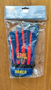 RĘKAWICE BRAMKARSKIE DLA DZIECI JUNIOR DZIECIĘCE ROZMIAR 3 BARCELONA 18cm 7
