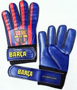 RĘKAWICE BRAMKARSKIE DLA DZIECI JUNIOR DZIECIĘCE ROZMIAR 3 BARCELONA 18cm 9
