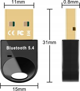 Mini adapter Bluetooth 5.4 Wozinsky WUSB54YS USB-A odbiornik nadajnik do komputera - czarny 4