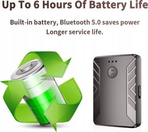 Urządzenie 2w1 odbiornik i nadajnik dźwięku Bluetooth 5.0 BT06 (czarny) 6