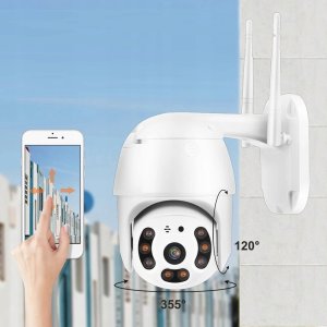 KAMERA ZEWNĘTRZNA OBROTOWA IP IOS ANDROID WIFI HD (biała) 11