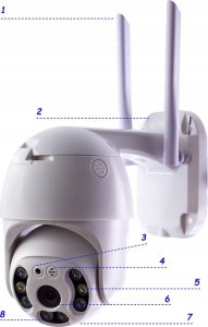 KAMERA ZEWNĘTRZNA OBROTOWA IP IOS ANDROID WIFI HD (biała) 2