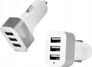 SZYBKA ŁADOWARKA SAMOCHODOWA 3xUSB 3.1A do auta  Ładowarka 1