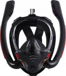MASKA DO SNORKELINGU Z DWOMA FAJKAMI SM-14 L/XL CZARNO-NIEBIESKA 12