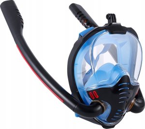MASKA DO SNORKELINGU Z DWOMA FAJKAMI SM-14 L/XL CZARNO-NIEBIESKA 2