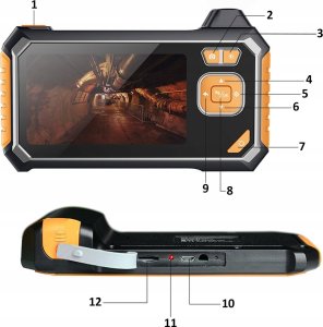 ENDOSKOP Z EKRANEM LCD POMARAŃCZOWY W900 10