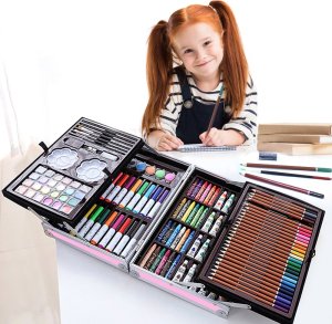 ZESTAW ARTYSTYCZNY RÓŻOWA WALIZKA GIRLS BASQUIAT145 2