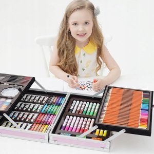 ZESTAW ARTYSTYCZNY RÓŻOWA WALIZKA GIRLS BASQUIAT145 4