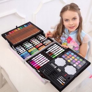 ZESTAW ARTYSTYCZNY RÓŻOWA WALIZKA GIRLS BASQUIAT145 6