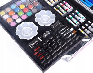 ZESTAW ARTYSTYCZNY RÓŻOWA WALIZKA GIRLS BASQUIAT145 9