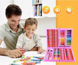 ZESTAW ARTYSTYCZNY W WALIZCE 168el RÓŻOWY KIDDO-02 4