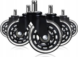 KÓŁKA DO FOTELA KAUCZUKOWE 5 SZTUK C-33 przezroczyste 2