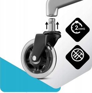 KÓŁKA DO FOTELA KAUCZUKOWE 5 SZTUK C-33 przezroczyste 6