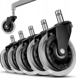 KÓŁKA DO FOTELA KAUCZUKOWE 5 SZTUK C-33 przezroczyste 9